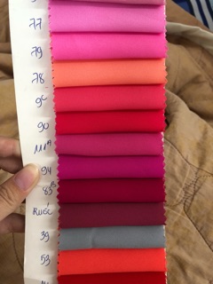 Vải lụa nhật màu trơn