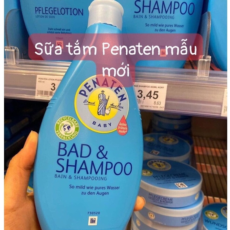 Sữa tắm gội chống cảm cúm cho bé Penaten Bad &amp; Shampoo 400ml - Bill Đức (MẪU MỚI)