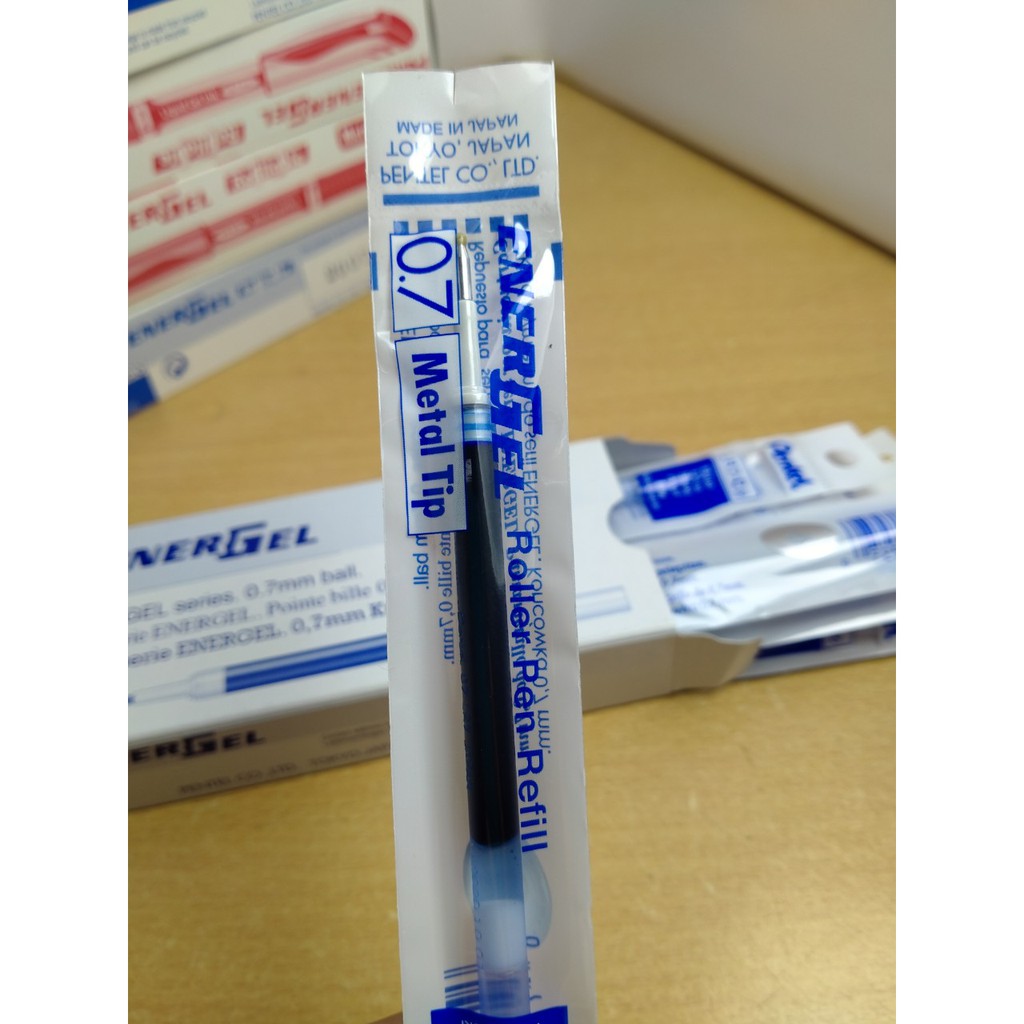 Bút mực gel Pentel energel nét 0.5, 0.7, 1.0mm màu mực Xanh/ Đỏ/ Đen. Ruột thay thế cho bút- Chính Hãng