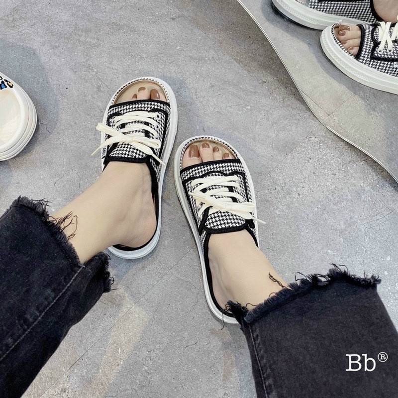 Dép Sục vải Hở Mũi đế bánh mì cao 3 phân hottrend 2022