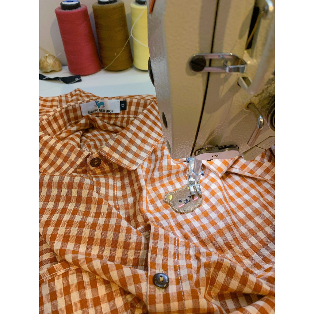 Đồ gia đình, đồ mẹ và bé, đồ đôi anh em, đồ cặp, áo sơ mi và váy caro kẻ đỏ đi tiệc, đi chơi Shushibaby