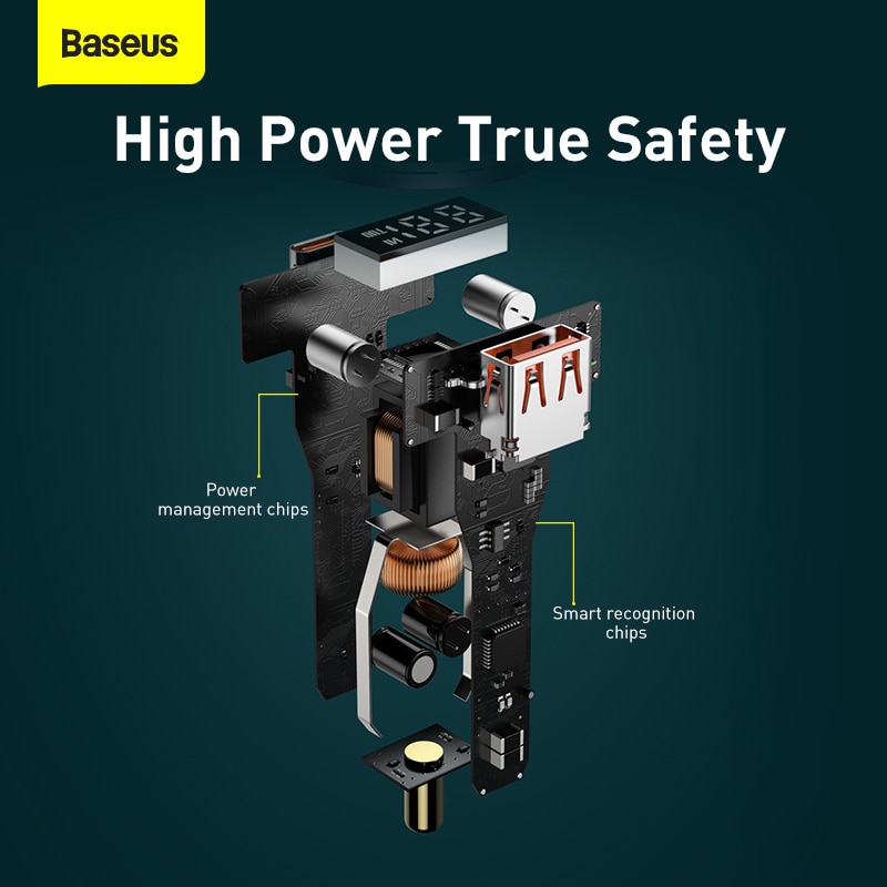 Bộ Sạc Xe Hơi Baseus PD 100W USB QC4.0 QC3.0 Type C Sạc Nhanh Dành Cho ĐT Di Động IPAndroid