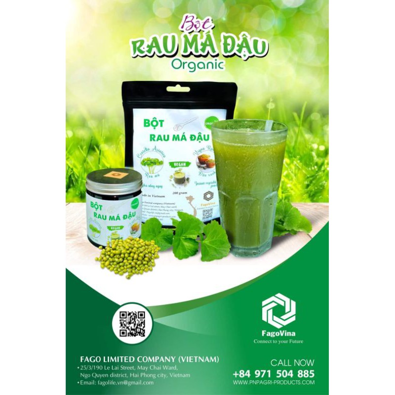 Bột rau má đậu pha uống liền ( hộp nhựa tròn) 250gr