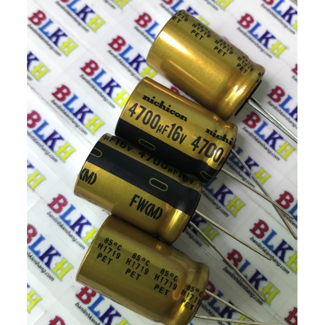Tụ âm thanh 16V 4700uF 16x25 chinh hãng Nichicon FW