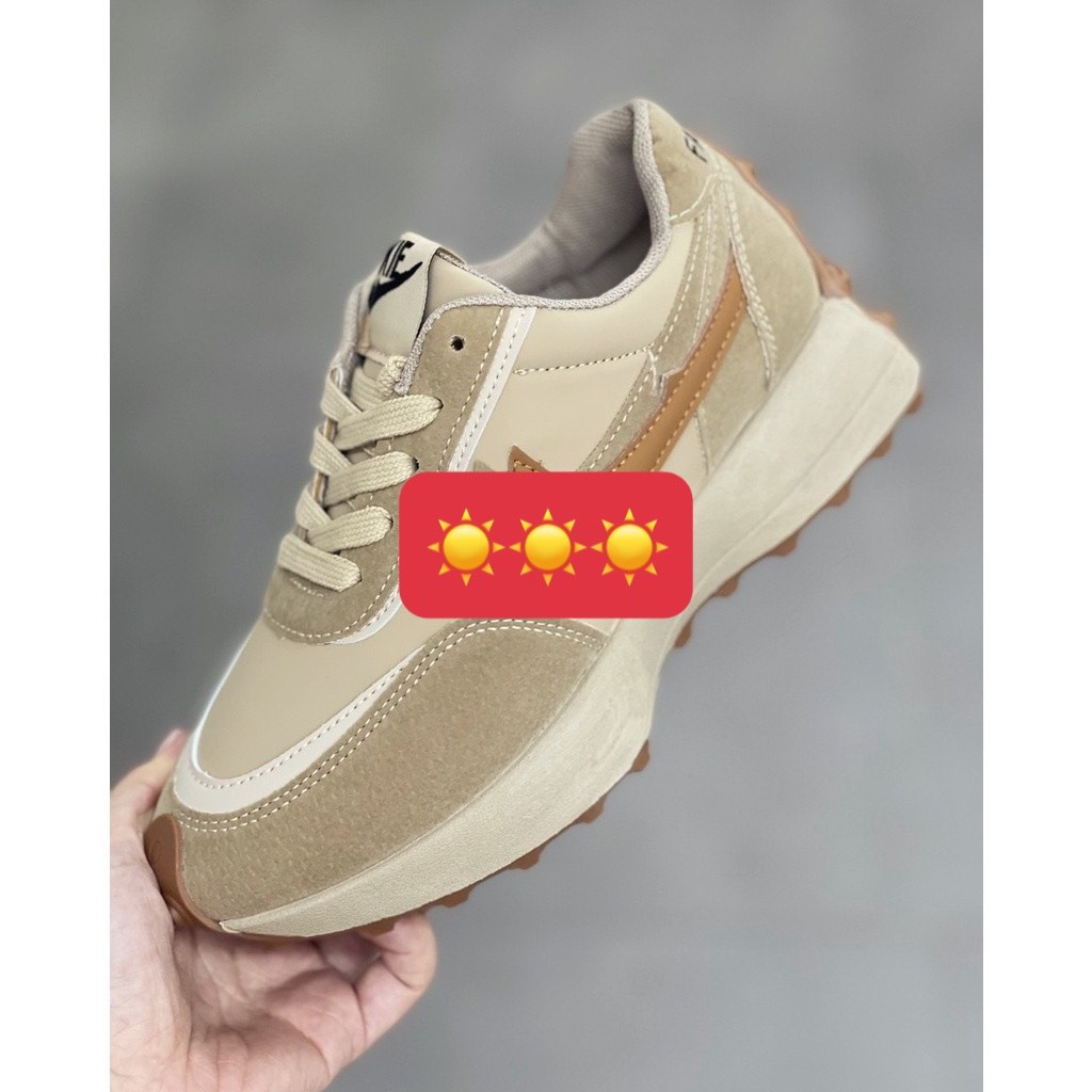 Giày thể thao sneaker nữ đế độn da lộn phối màu mẫu 9917 – Kachi House