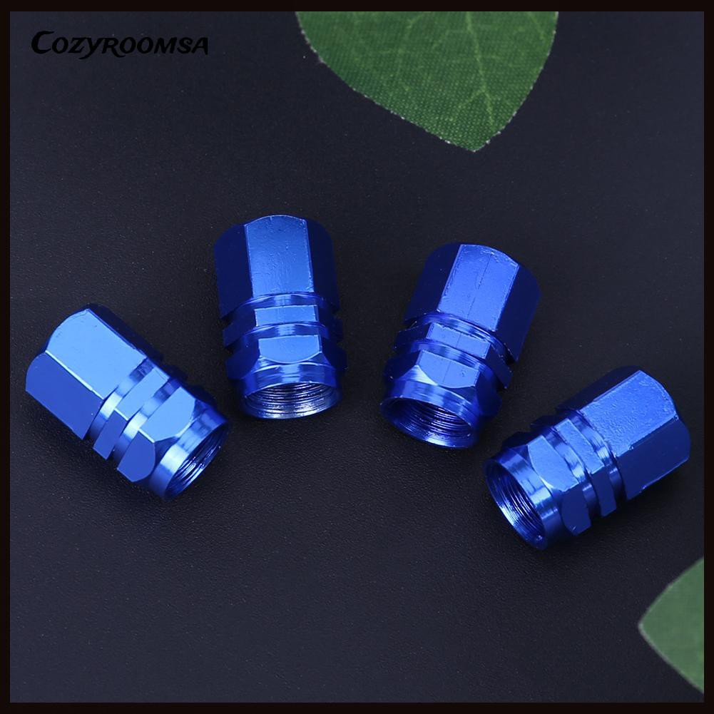 Set 4 Nắp Van Bánh Xe Ô Tô Làm Từ Hợp Kim Nhôm Tiện Dụng