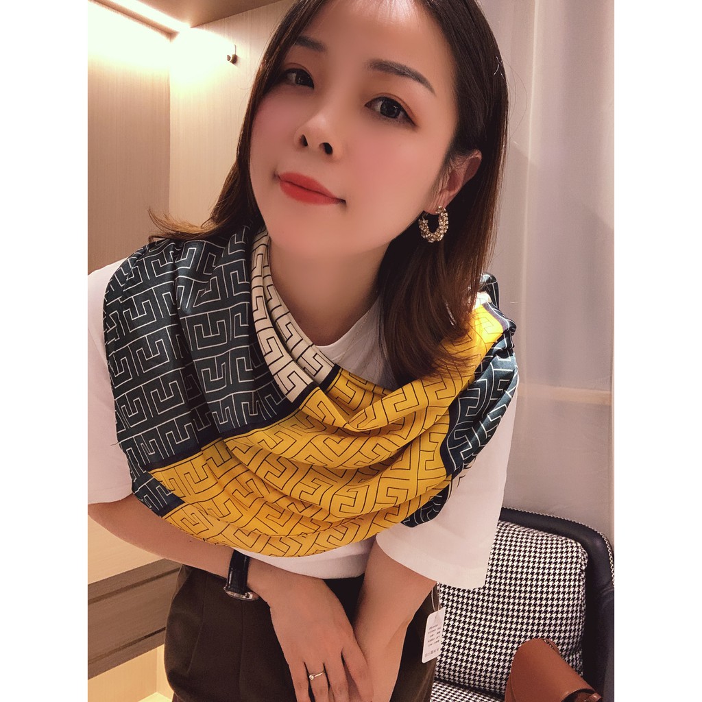 Khăn Choàng Vải Lụa Hình Vuông 90x90cm