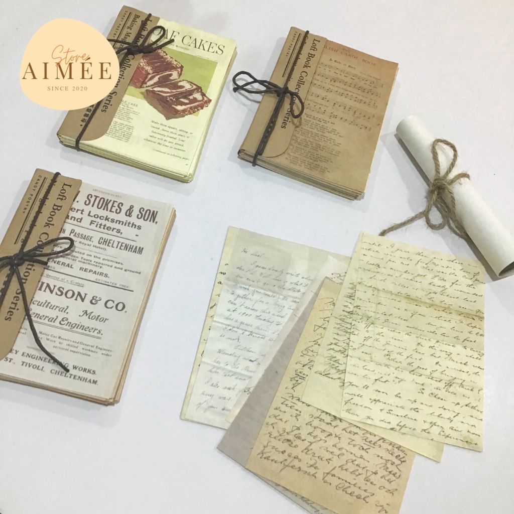 Set giấy báo trang trí phong cách retro - Aimée Store