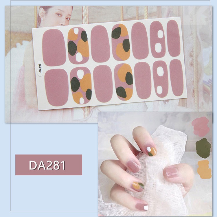 Bộ nail sticker dán móng tay trang trí 3D xinh xắn DA281-DA320 chống thấm nước