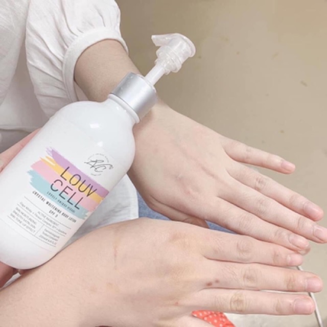 SỮA DƯỠNG THỂ KÍCH TRẮNG LOUV CELL CRYSTAL WHITENING BODY LOTION SPF 5