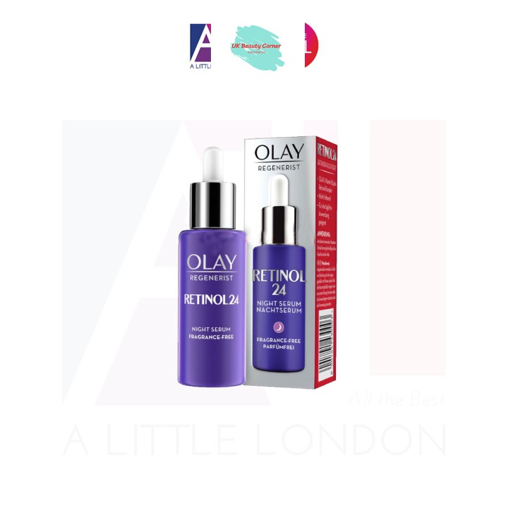 [Mã giảm giá mỹ phẩm UK chính hãng] Tinh chất đêm chống lão hoá mạnh Olay Regenerist Retinol 24 Night Serum 40 ml (Bill