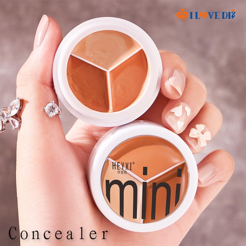 Bảng Kem Che Khuyết Điểm 3 Màu Dưỡng Ẩm Chống Nước Lâu Trôi Che Phủ Toàn Diện