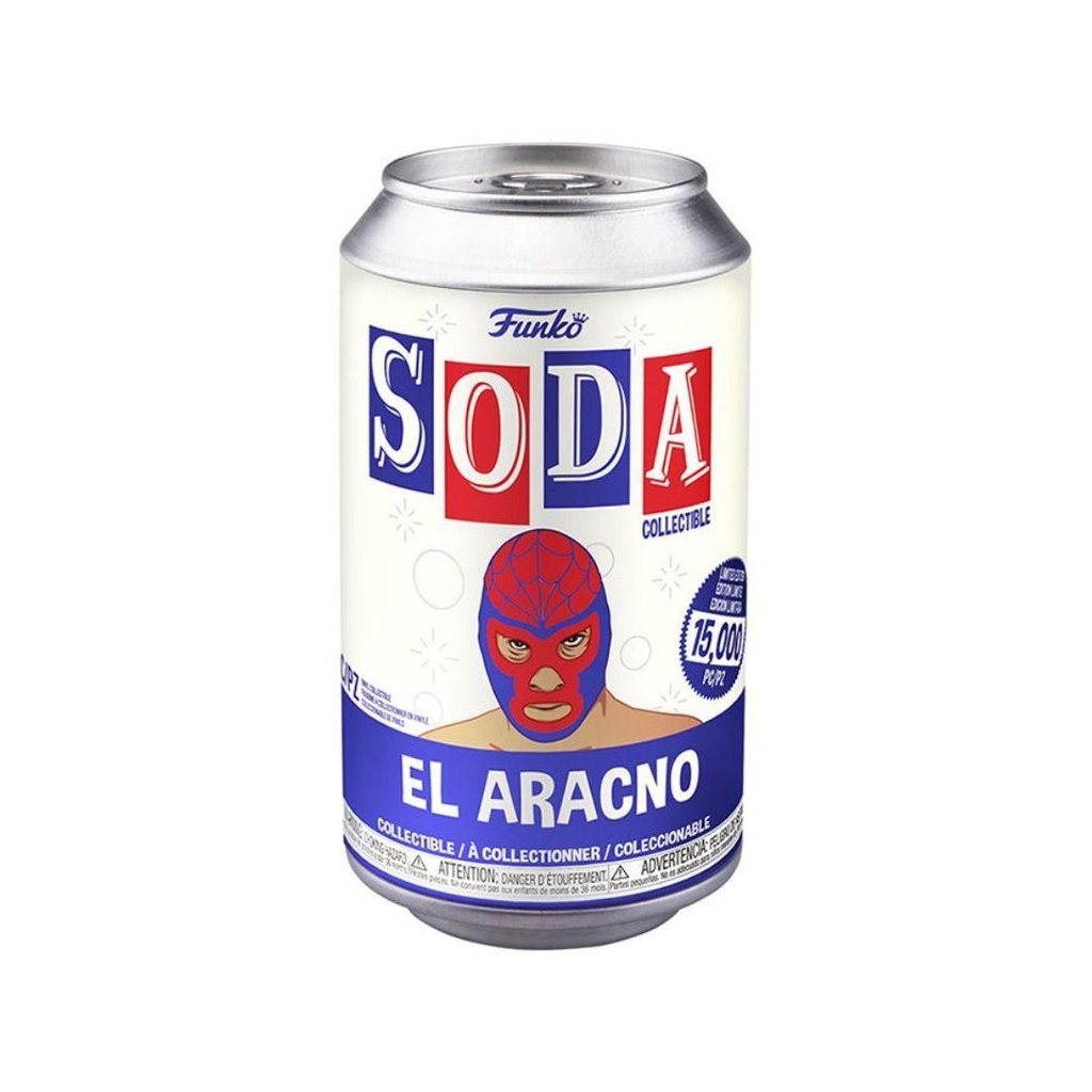 Mô hình El Aracno 13cm Spider Man (Luchadores) Funko Vinyl Soda Nhựa PVC CHÍNH HÃNG MỸ EAFK01