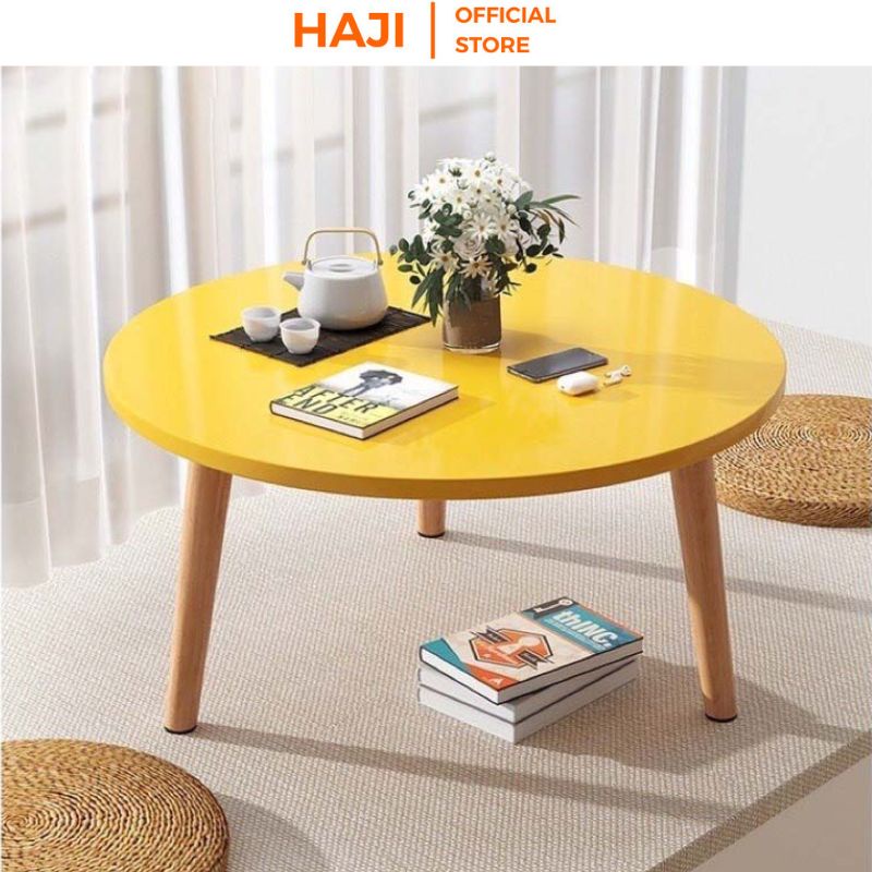 Bàn trà HAJI chân gỗ sồi chắc chắn kiểu dáng hiện đại A74