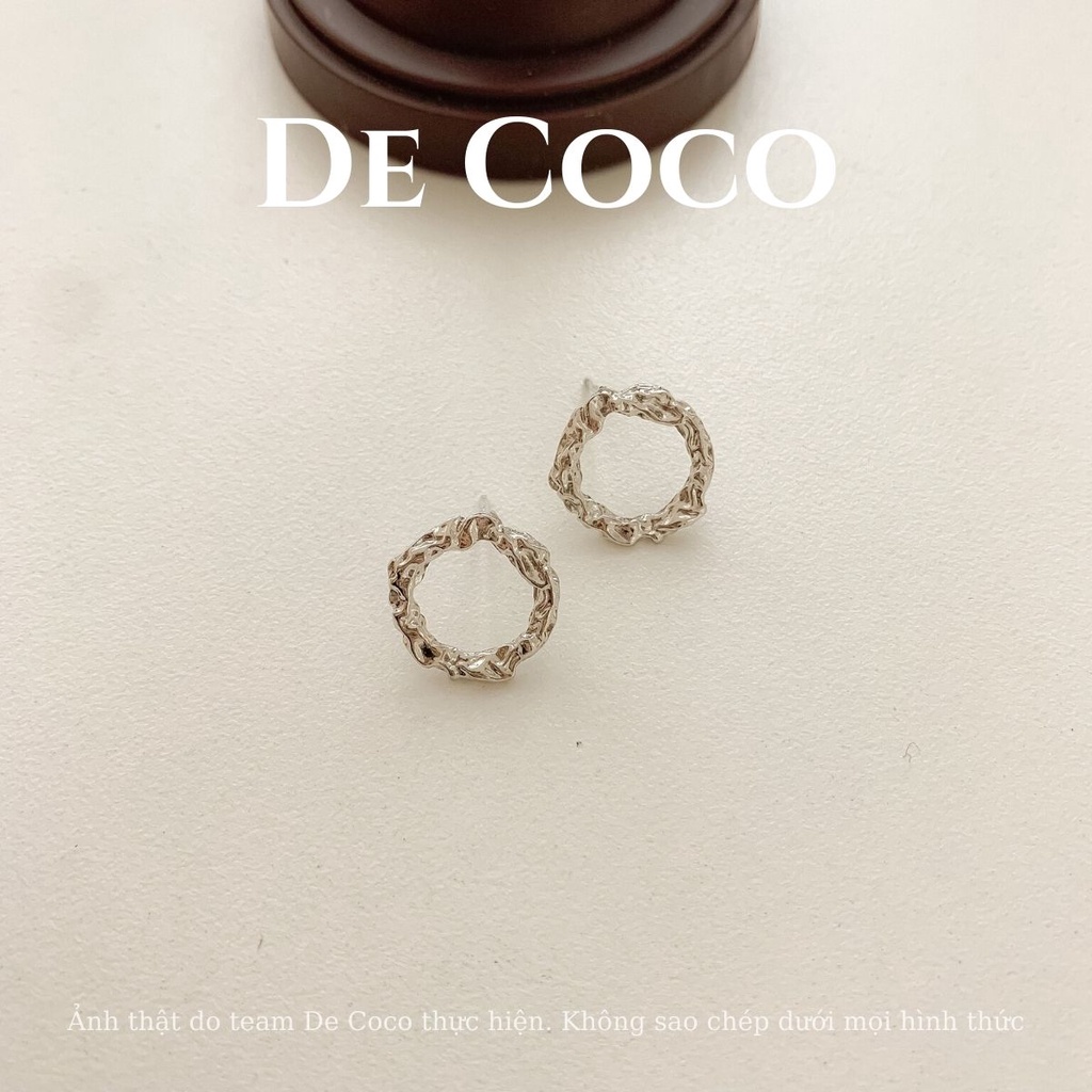 Bông tai khuyên tai vòng tròn Hàn Quốc De Coco