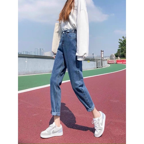 Quần jeans bagyy nút