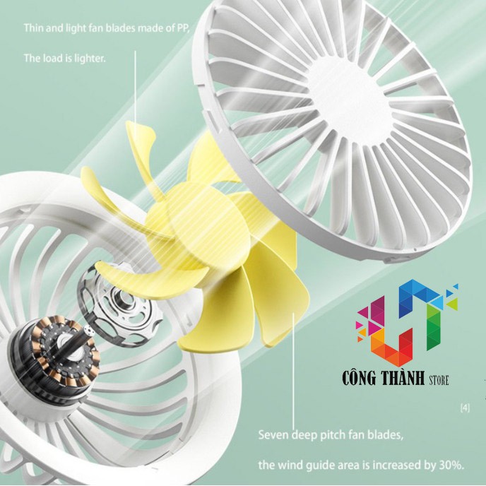 [Hàng Chính Hãng] Quạt Jisulife Mini Cầm Tay /Đeo Cổ Sạc USB Tiện Lợi Chất Lượng Cao | BigBuy360 - bigbuy360.vn