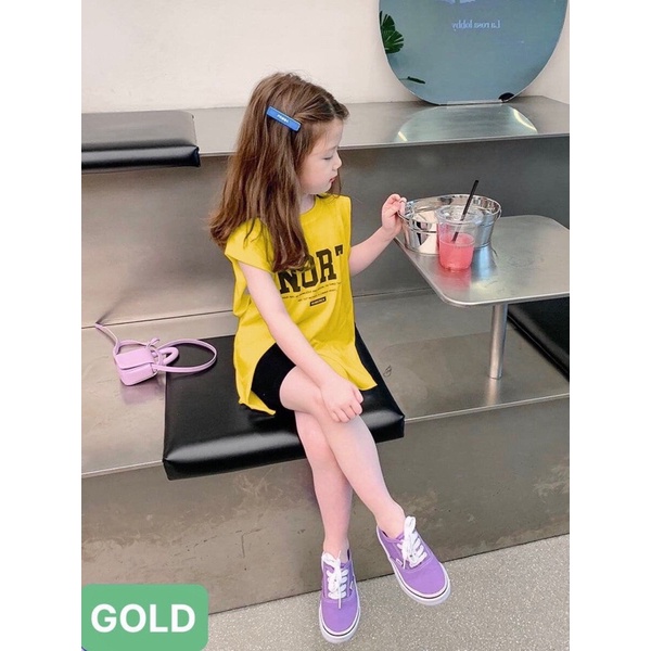 Set áo thun quần leggin bé gái vải cotton mềm mát