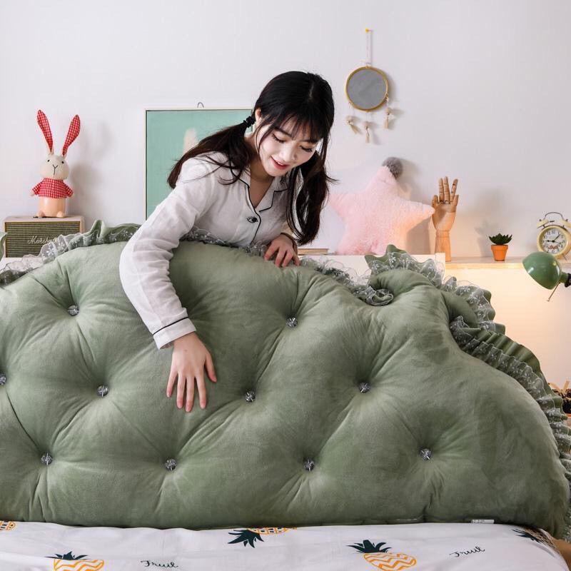Gối Tựa Đầu Giường Đính Khuy Cao Cấp Loại 1 Kích Thước 1m5 Và 1m8