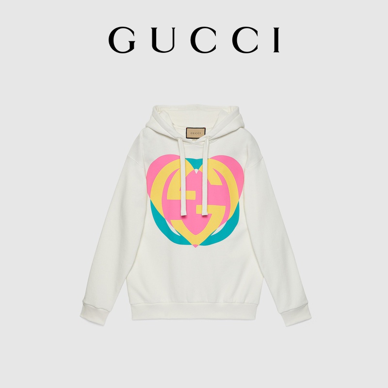 Áo Hoodie Gucci Phối Hình Trái Tim Đôi Thời Trang Cho Nam Nữ