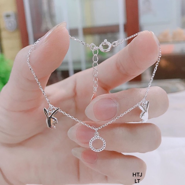 LẮC TAY MẶT THỎ SANG CHẢNH- LẮC TAY NỮ BẠC Ý S925