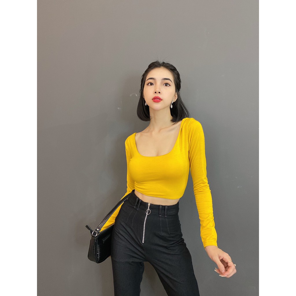 [Mã WAMT10K giảm 10k cho đơn 0k] Áo Croptop hở lưng bo thun [CÓ SẴN MÚT NGỰC] | BigBuy360 - bigbuy360.vn