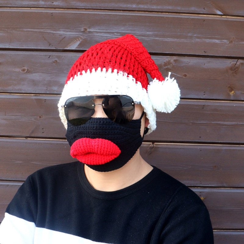 Mũ Ông Già Noel Râu Đỏ Thoải Mái Vui Nhộn Cho Người Lớn Và Trẻ Em