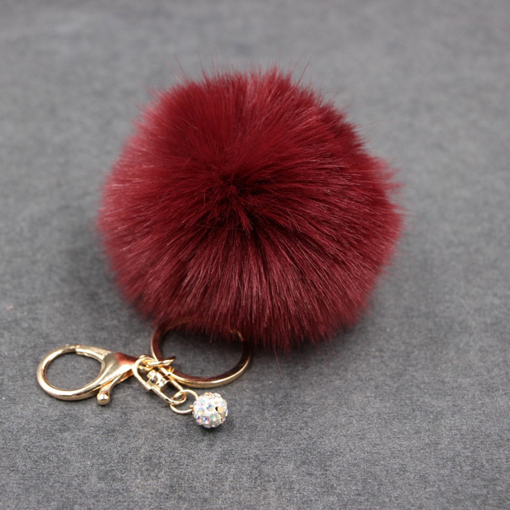 Móc khóa quả bông nhiều màu sắc dễ thương