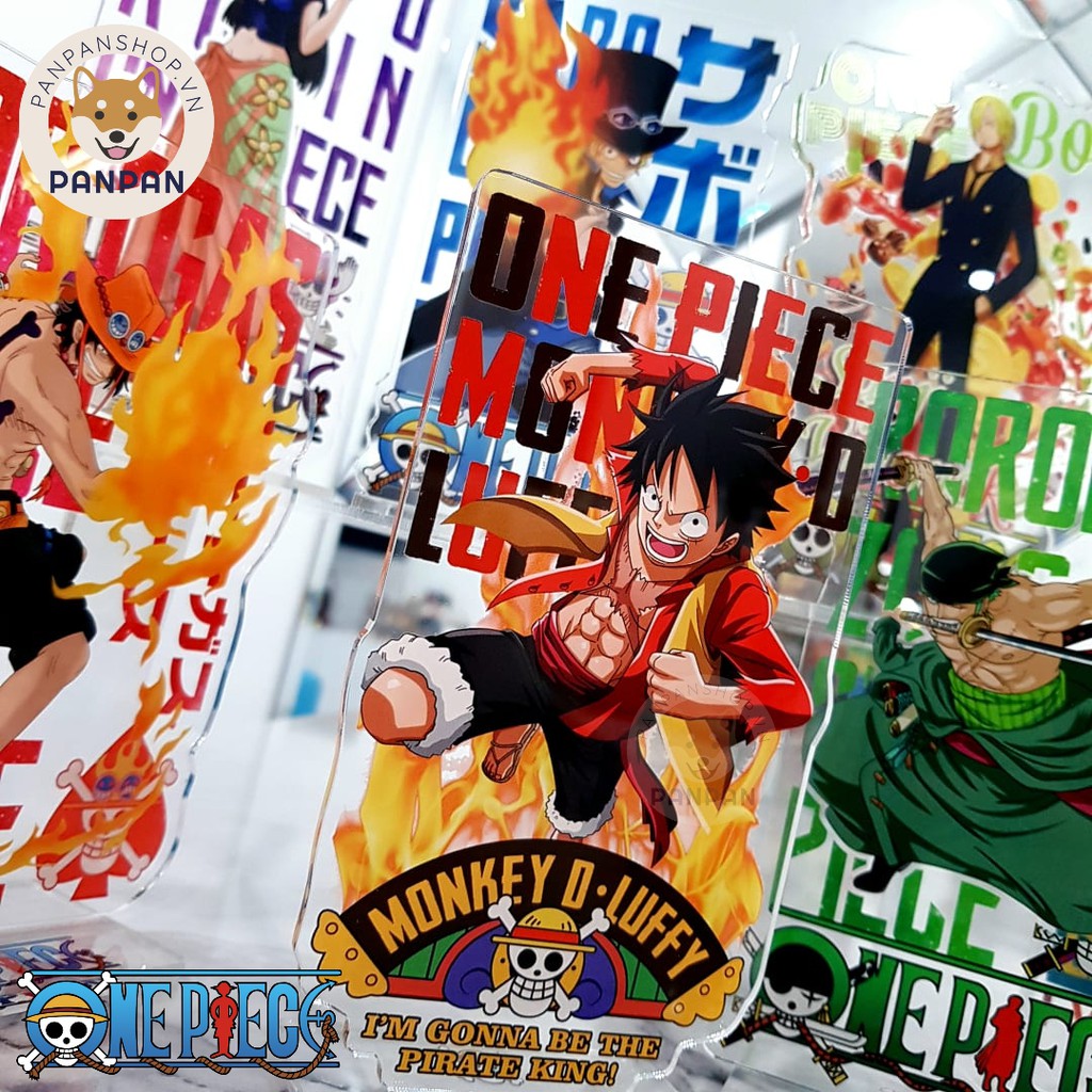 Mô Hình Standee acrylic anime One Piece WANTED (15cm)