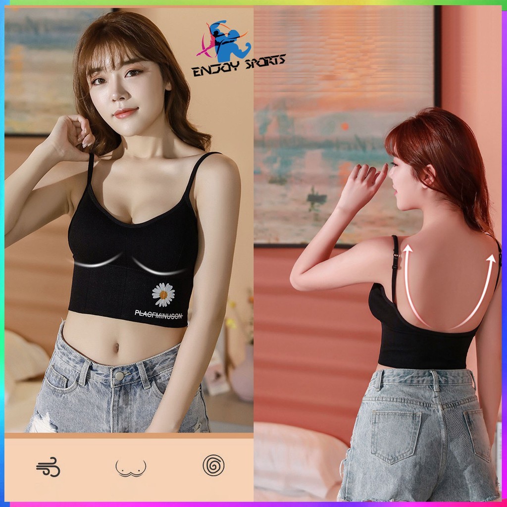 Áo Bra🌸FREE SHIP🌸Áo Bra Hoa Cúc Cao Cấp Tập Gym Yoga Nâng Ngực