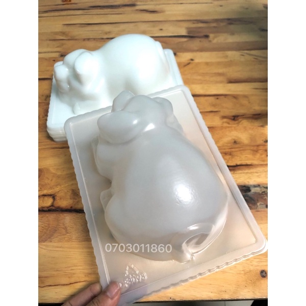 Khuôn nhựa PP heo lớn - làm thạch rau câu 3D 4D