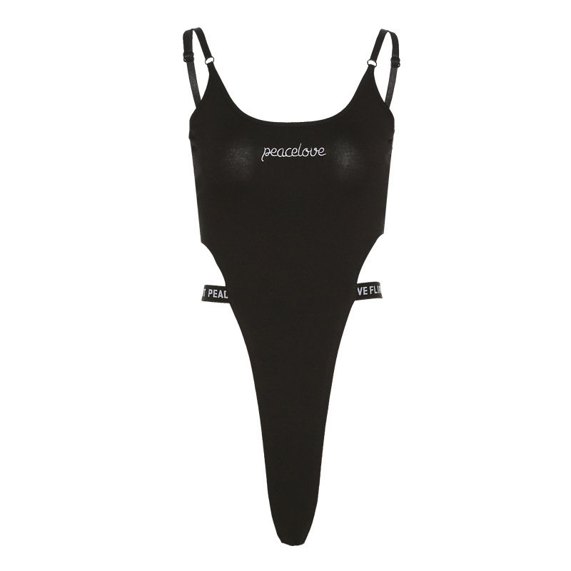 Áo liền quần lưng cao hoạ tiết thêu thiết kế ôm sát tôn dáng thời trang quyến rũ