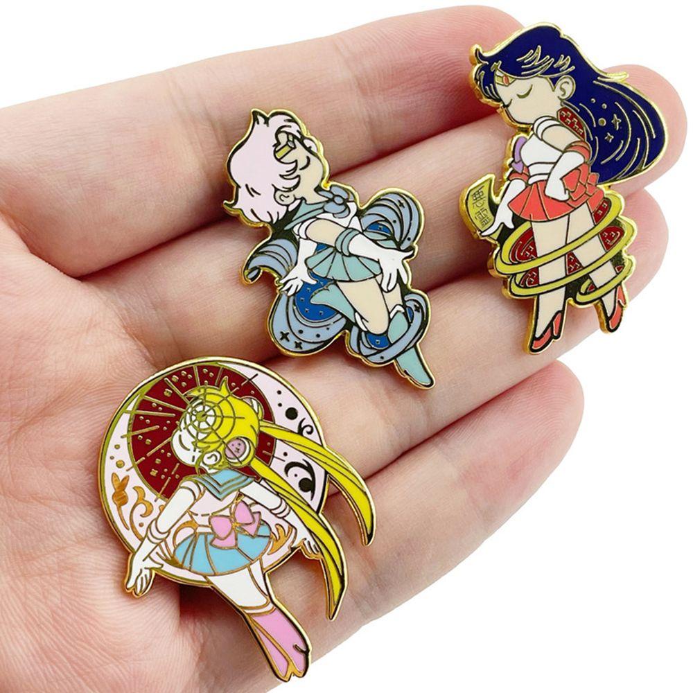 Huy Hiệu Cài Áo Hình Mặt Trăng Hoạt Hình VANES1 Phong Cách Nhật Bản Dễ Thương