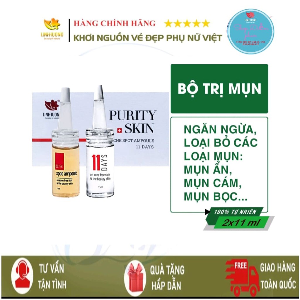 Combo mụn Linh Hương[Chính hãng] Sáng da ngừa mụn