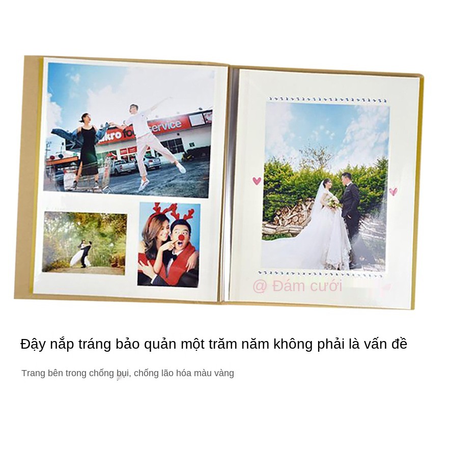 Album book ảnh cặp đôi tự làm thủ công dung lượng lớn Gia đình tăng trưởng dính kỷ niệm tốt nghiệp tiểu học