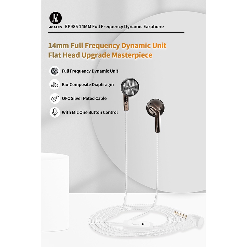 Tai nghe DJ JCALLY EP985 kích thước 14mm