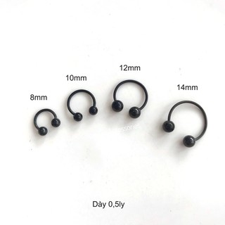 Khuyên Tai Ushape Teapear Basic Inox Dày 0,5mm