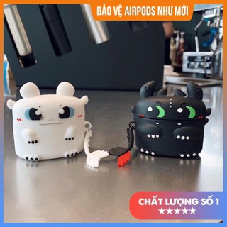 [Freeship - Ảnh Thật] Case Vỏ Bọc Airpods Pro Răng Sún Bí Kíp Luyện Rồng Bằng Sillicone Dẻo