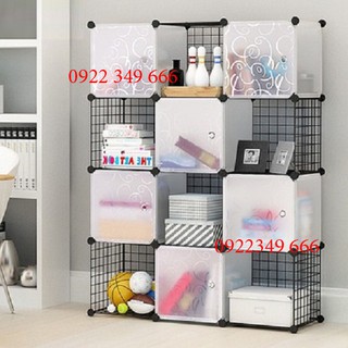 Kệ sắt - kệ sách - 12 ngăn
