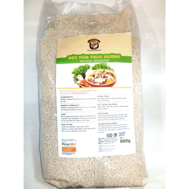 BỘT NÊM HẠT NÊM NGƯU BÁNG HẠT NÊM CHAY THỰC DƯỠNG HOMEFOOD 800G RAU CỦ HỮU CƠ CHAY