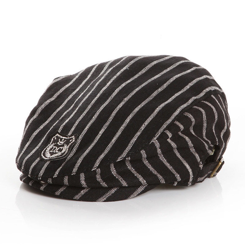 Nón Beret Họa Tiết Sọc Caro Thời Trang Cho Bé