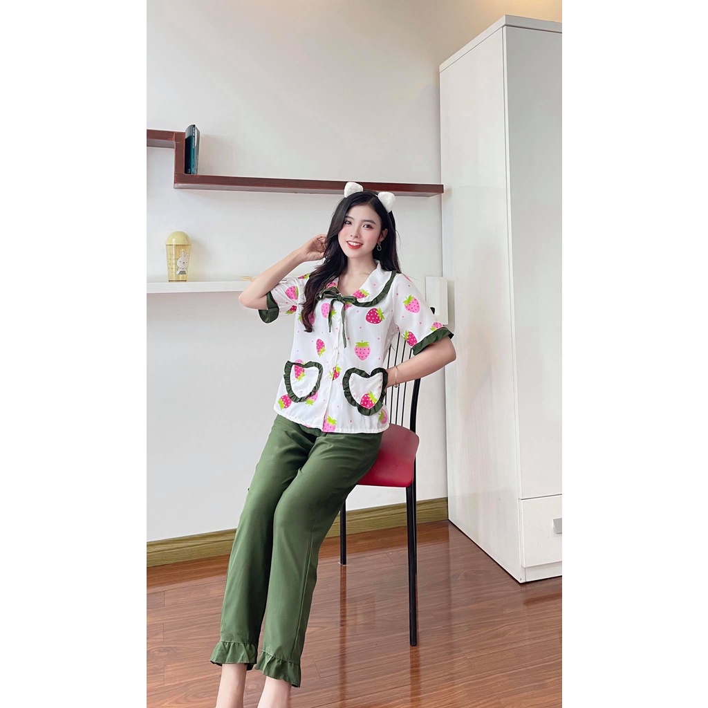 SET BỘ THỜI TRANG HỌA TIẾT DÂU TÂY SIÊU DỄ THƯƠNG