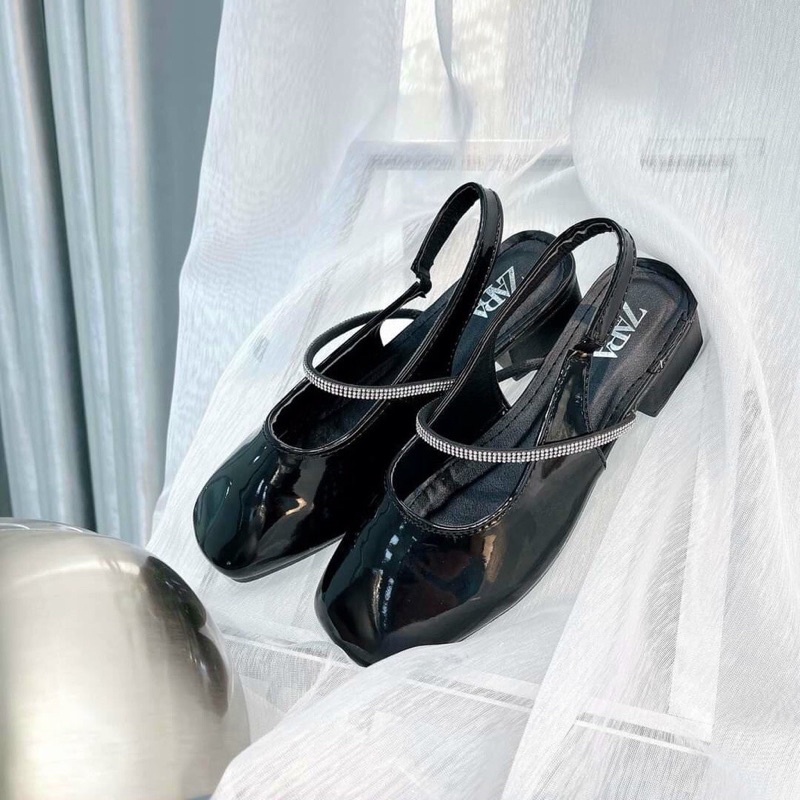 Giày bệt sandal quai đá siêu xinh, giày búp bê mũi vuông tiểu thư