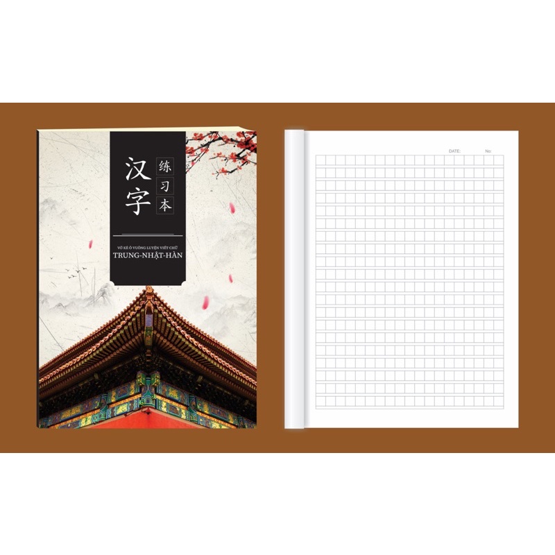 Vở ô vuông luyện viết chữ Trung-Nhật-Hàn