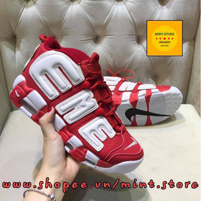( SALE SỐC - Video ) Giày Sneaker Uptempo Supreme Red