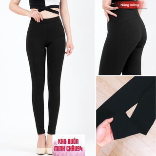 Quần Legging Nữ Nâng Mông Lưng Cao Asos Bigsize, Quần Vải Nữ Cạp Cao