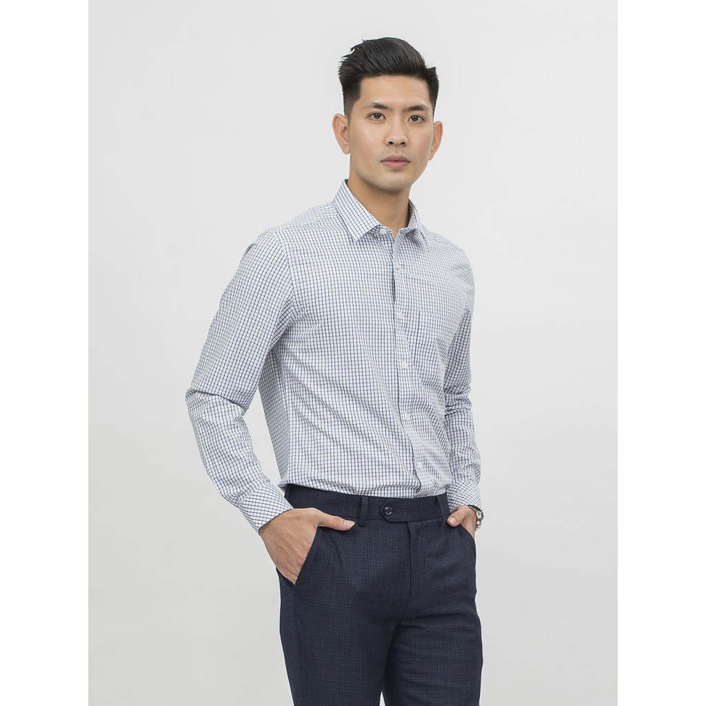 Áo sơ mi nam dài tay ARISTINO- sợi tre- reguler als57808 TAG 695k