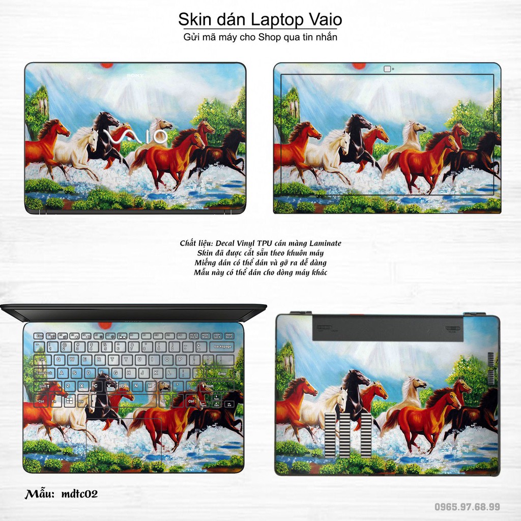 Skin dán Laptop Sony Vaio in hình Mã Đáo Thành Công (inbox mã máy cho Shop)