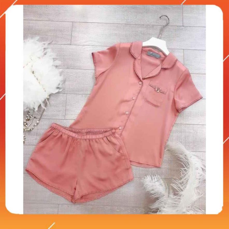 [RẺ VÔ ĐỊCH] Bộ Pijama Cộc Chất Lụa Đẹp Mochi [Hà Nội] [Free Ship 99K]