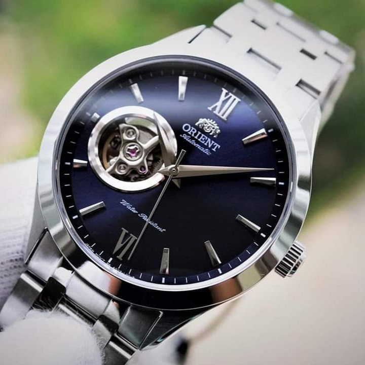 Đồng hồ Nam chính hãng Orient Open Heart/Hở tim FAG03001D0 Automatic Mặt xanh-Máy cơ tự động-Dây kim loại-Size 39mm